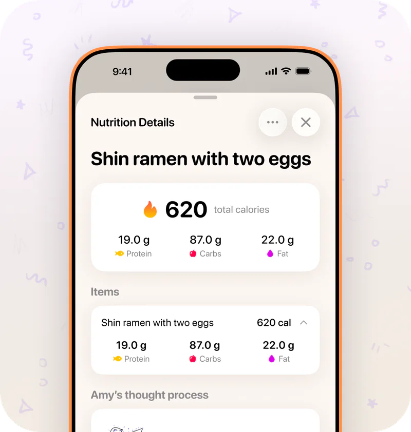 Nutrition breakdown